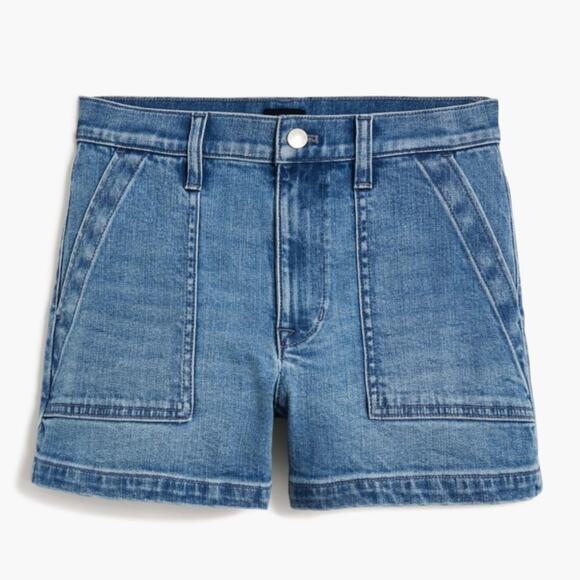 J.Crew Utility denim short blue Skyler wash Sz 27 classic coastal nautical chic - Picture 9 of 9